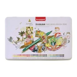 Bruynzeel Creatives Fineliner Brush Pen Metal Tin Sets -Da Vinci Shop BruynzeelCreativesFinelinerBrushPenMetalTinSets 2