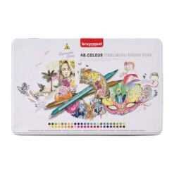 Bruynzeel Creatives Fineliner Brush Pen Metal Tin Sets