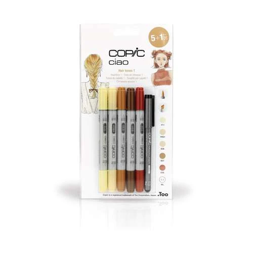 Copic Ciao Hair Tones 5 In1 Sets 1 Copic Ciao Hair Tones 5 In1 Sets