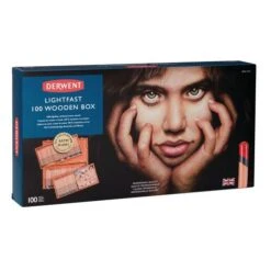 DERWENT | LIGHTFAST Wooden Gift Box — 100 Pencils -Da Vinci Shop DERWENT7CLIGHTFASTWoodenGiftBoxE28094100pencils 3