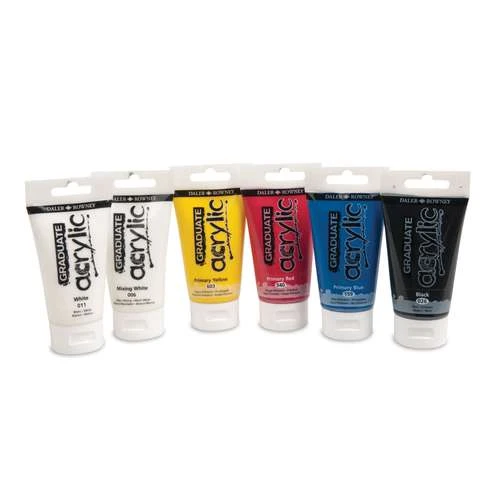 Daler-Rowney Graduate Acrylic Primary Set - 75ml Tubes 2 Daler-Rowney Graduate Acrylic Primary Set - 75ml Tubes - Image 2
