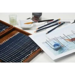 Derwent Watercolour 72 Pencil Wooden Box Set -Da Vinci Shop DerwentWatercolour72PencilWoodenBoxSet 2