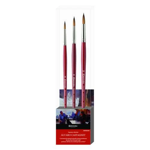 Escoda Synthetic Kolinsky Brush Set Series 8601-1, Alvaro Castagnet 1 Escoda Synthetic Kolinsky Brush Set Series 8601-1, Alvaro Castagnet
