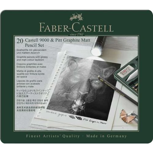 Faber-Castell Castell 9000 & Pitt Graphite Matt Pencil Set 2 Faber-Castell Castell 9000 & Pitt Graphite Matt Pencil Set - Image 2