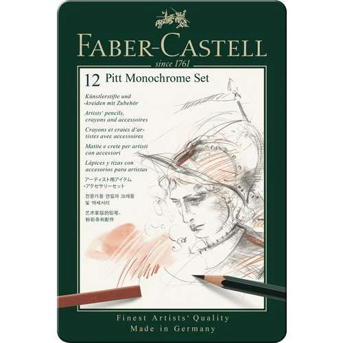 Faber-Castell Pitt 12 Piece Monochrome Set 2 Faber-Castell Pitt 12 Piece Monochrome Set - Image 2