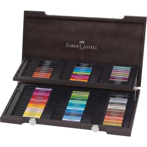 Faber-Castell Pitt Artist Brush Pen Wooden Box Set 1 Faber-Castell Pitt Artist Brush Pen Wooden Box Set