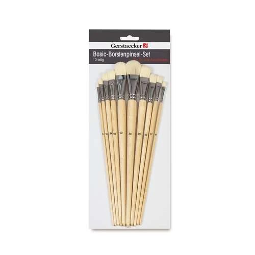 GERSTAECKER | Filbert Brushes ○ Hog Bristle — Set Of 10 1 GERSTAECKER | Filbert Brushes ○ Hog Bristle — Set Of 10