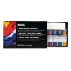 GOLDEN® | FLUID Acrylic Paint — Set Of 8 -Da Vinci Shop GOLDENC2AE7CFLUIDacrylicpaintE28094setof8 2
