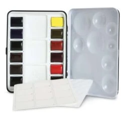 GOLDEN® | QoR® Mini Watercolour Box — 12 Half Pans -Da Vinci Shop GOLDENC2AE7CQoRC2AEMiniWatercolourBoxE2809412halfpans 4