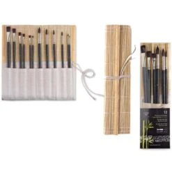 I LOVE ART | Acrylic Brush Set — 12 Brushes + Bamboo Roll