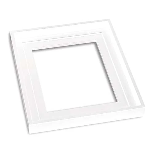 I LOVE ART | Stepped Profile Floater Frames — White 1 I LOVE ART | Stepped Profile Floater Frames — White