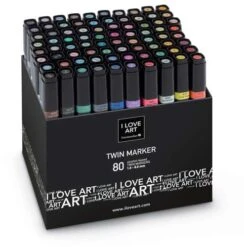 I LOVE ART | Twin Marker Set — 80 Pens