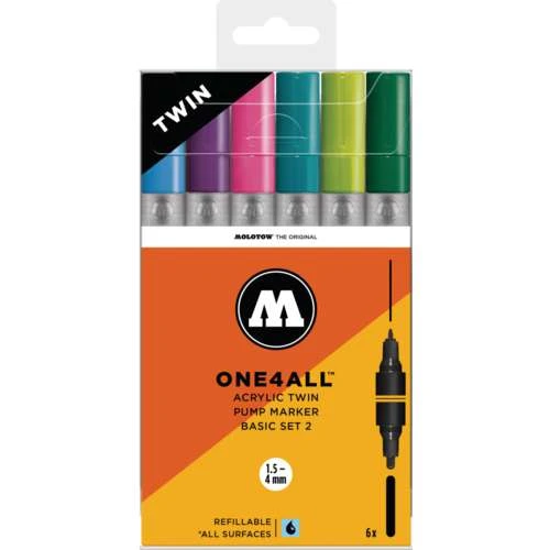 Molotow ONE4ALL Acrylic Twin Basic Sets 2 Molotow ONE4ALL Acrylic Twin Basic Sets - Image 2