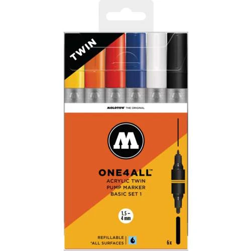Molotow ONE4ALL Acrylic Twin Basic Sets 1 Molotow ONE4ALL Acrylic Twin Basic Sets