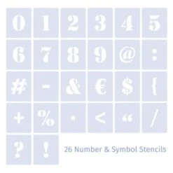 Qbix Number And Symbol Stencils -Da Vinci Shop QbixNumberandSymbolStencils 2