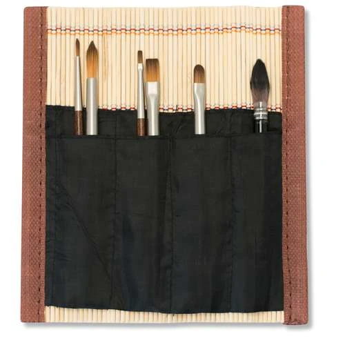 Raphaël | Bamboo Watercolour Brush Wallet — With 6 Brushes 2 Raphaël | Bamboo Watercolour Brush Wallet — With 6 Brushes - Image 2