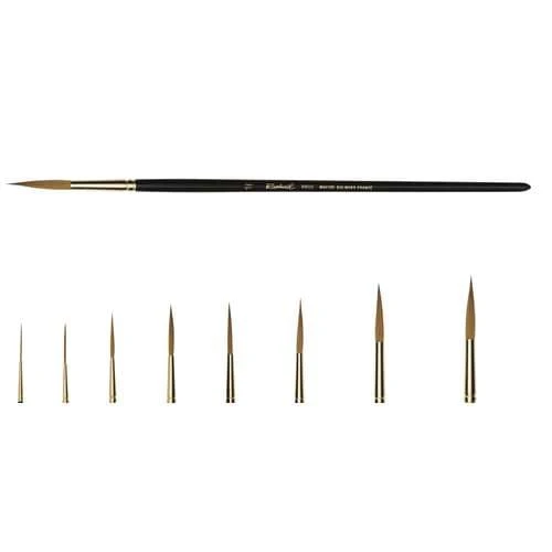 Raphaël Series 8802 Kolinsky Gold Long Tip Round Brushes 1 Raphaël Series 8802 Kolinsky Gold Long Tip Round Brushes