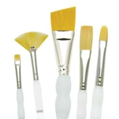 Royal & Langnickel Soft-Grip Golden Taklon Angled Brush Set