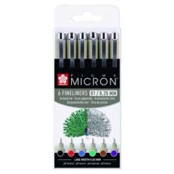 SAKURA | PIGMA MICRON™ Fineliner Sets — 6 Pens -Da Vinci Shop SAKURA7CPIGMAMICRONE284A2FinelinerSetsE280946pens 2
