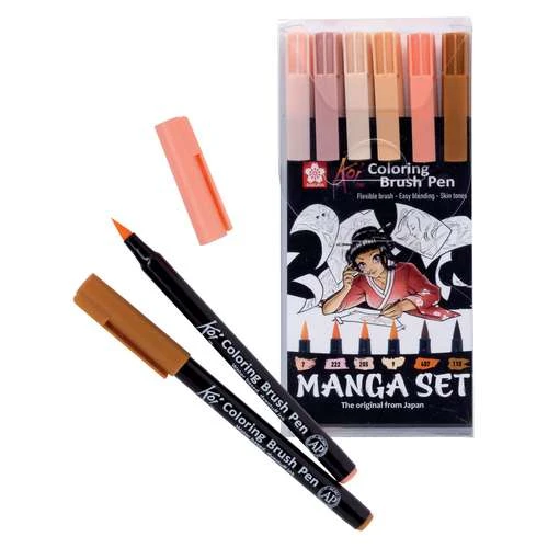 Sakura Koi Coloured Manga Pen Set 2 Sakura Koi Coloured Manga Pen Set - Image 2