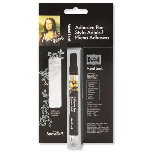 Speedball Mona Lisa Adhesive Pen & Gold Simple Leaf Kit 1 Speedball Mona Lisa Adhesive Pen & Gold Simple Leaf Kit