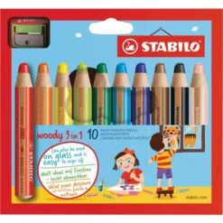 Stabilo Woody 3 In 1 Colouring Pencil Sets