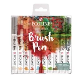 Talens | ECOLINE Brush Pen Sets — 10 Markers -Da Vinci Shop Talens7CECOLINEBrushPenSetsE2809410markers 2