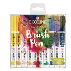 Talens | ECOLINE Brush Pen Sets — 10 Markers -Da Vinci Shop Talens7CECOLINEBrushPenSetsE2809410markers 5