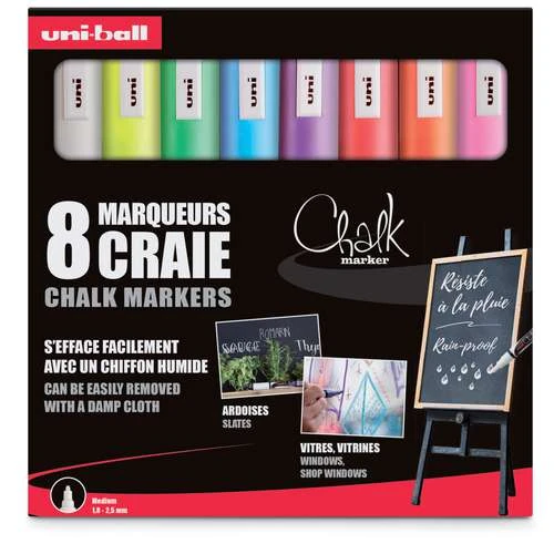 Uni-Ball 8 Chalk Marker Set 1 Uni-Ball 8 Chalk Marker Set