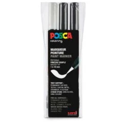Uni Posca Brush Marker Black & White Set PCF-350