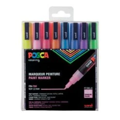 Uni Posca Glitter Markers PC-3ML Set Of 8