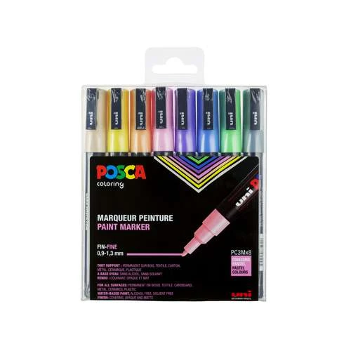 Uni Posca Marker Sets PC-3M Pastel Colours 1 Uni Posca Marker Sets PC-3M Pastel Colours
