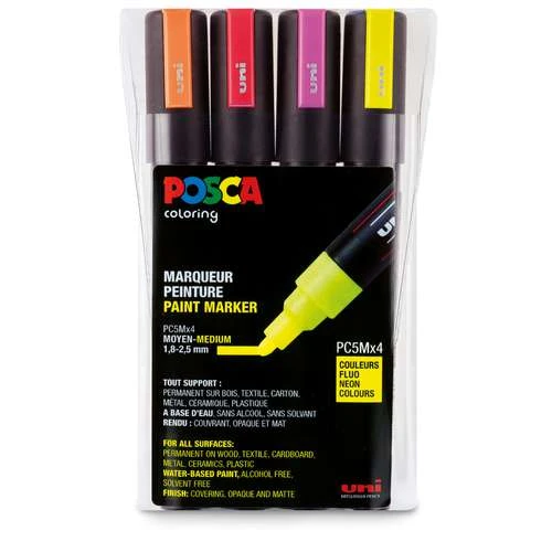 Uni Posca Marker Sets PC-5M Neon 1 Uni Posca Marker Sets PC-5M Neon