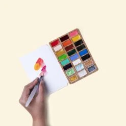 VIVIVA COLORS | Watercolor Pans Set - Deluxe 24 Pan Set -Da Vinci Shop VIVIVACOLORS7CWatercolorPansSet Deluxe24panset 2