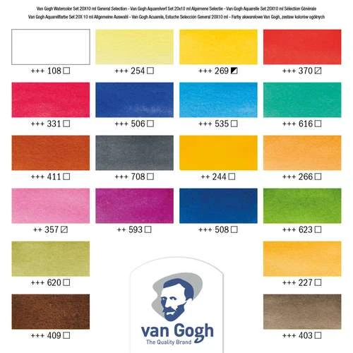 Van Gogh | Watercolour Set — 20 X 10ml Tubes 4 Van Gogh | Watercolour Set — 20 X 10ml Tubes - Image 4
