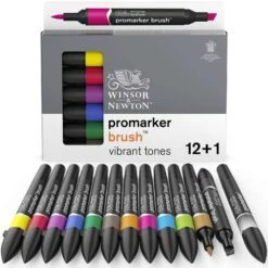 Winsor & Newton 12 BrushMarker Sets -Da Vinci Shop Winsor26amp3BNewton12BrushMarkerSets 3