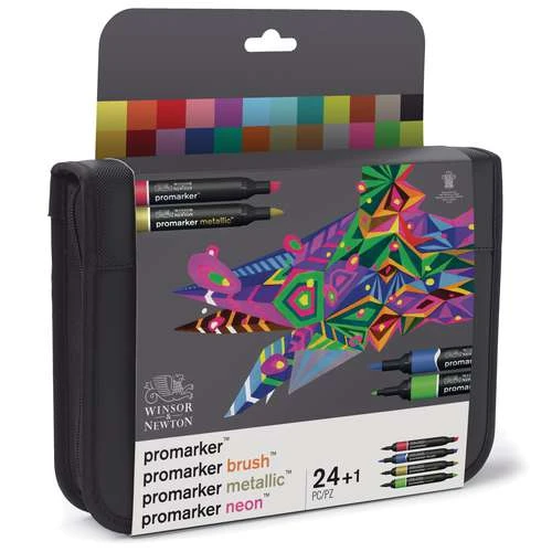 Winsor & Newton 24 Mixed Marker Set 5 Winsor & Newton 24 Mixed Marker Set - Image 5