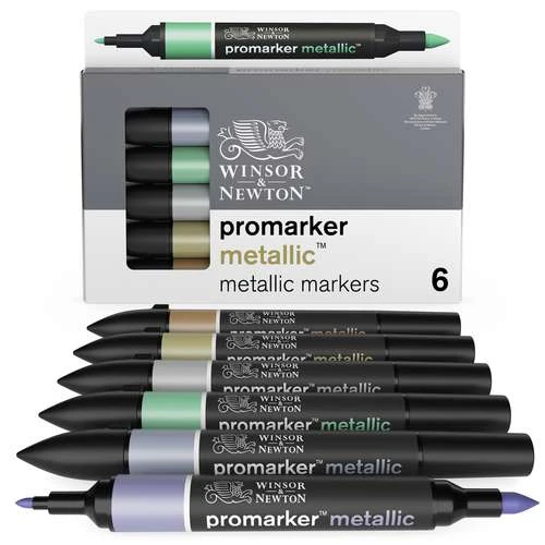 Winsor & Newton BrushMarker Metallic Set 1 Winsor & Newton BrushMarker Metallic Set