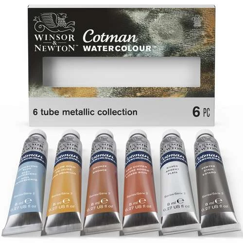 Winsor & Newton Cotman Metallic Watercolour Set 2 Winsor & Newton Cotman Metallic Watercolour Set - Image 2