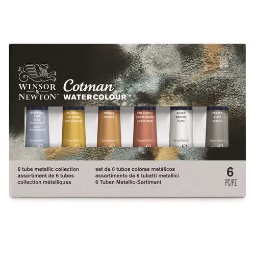Winsor & Newton Cotman Metallic Watercolour Set 4 Winsor & Newton Cotman Metallic Watercolour Set - Image 4