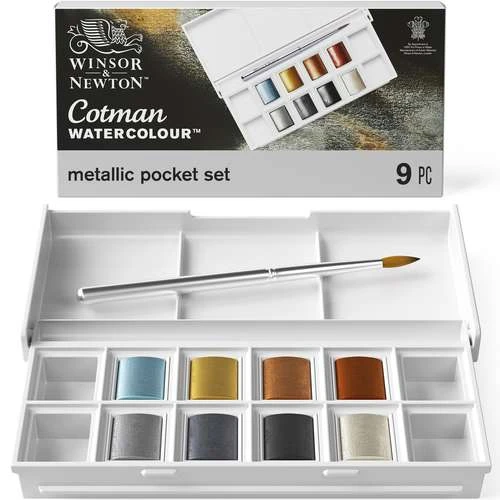 Winsor & Newton Cotman Watercolour Metallic Pocket Set 1 Winsor & Newton Cotman Watercolour Metallic Pocket Set